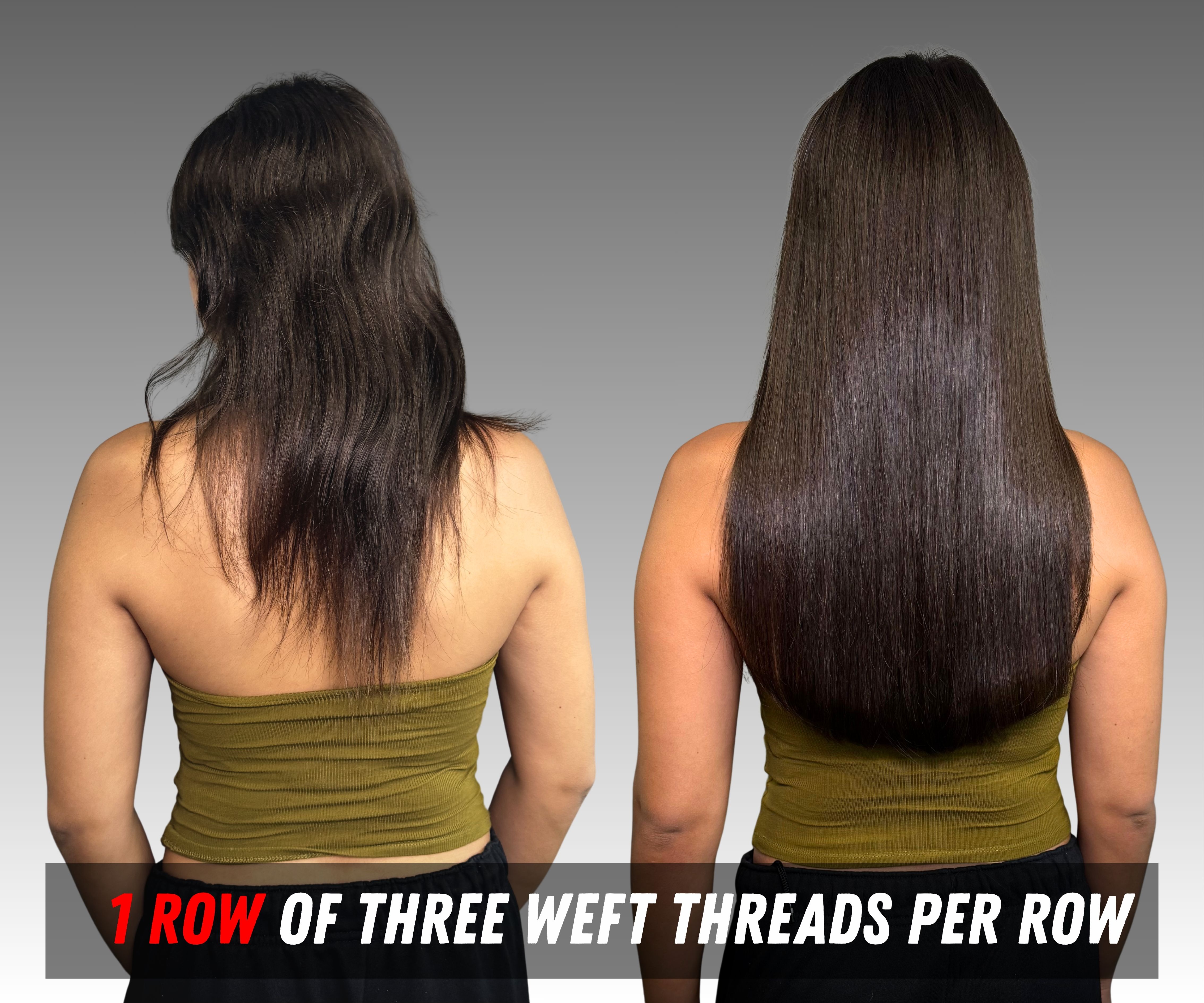 Invisible Bead Extensions before after transformation — KAIZER Brooklyn NYC